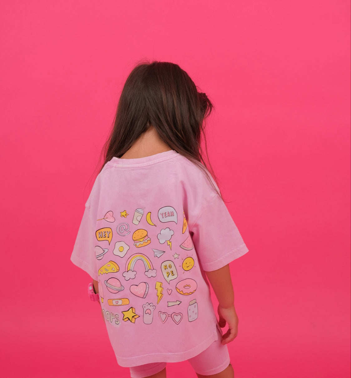 Pink Acid washed groovy Tshirt