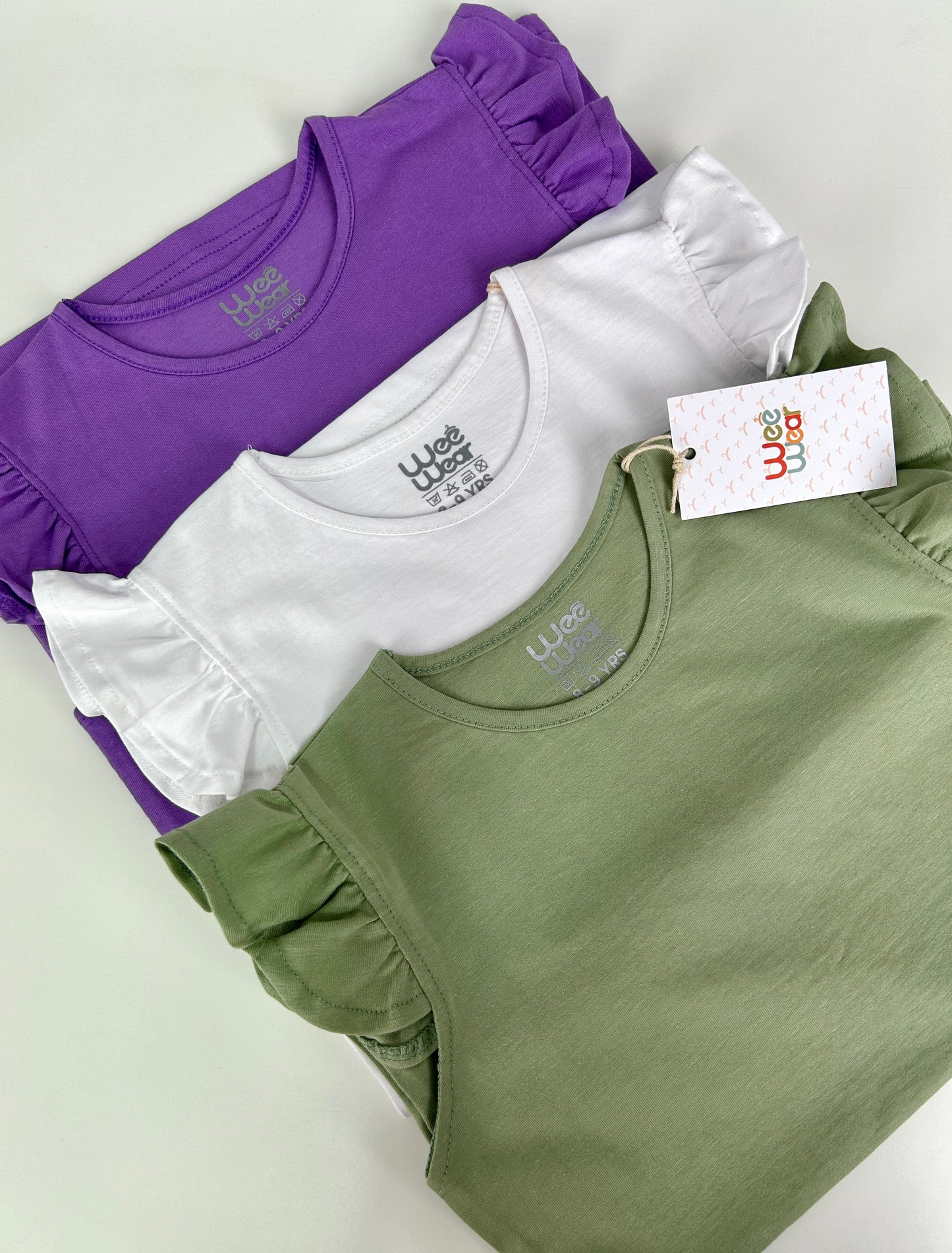 Ruffle top pack of 3 T-shirts