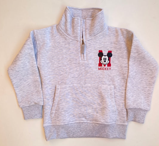 Mickey quarter zipper Hoodie