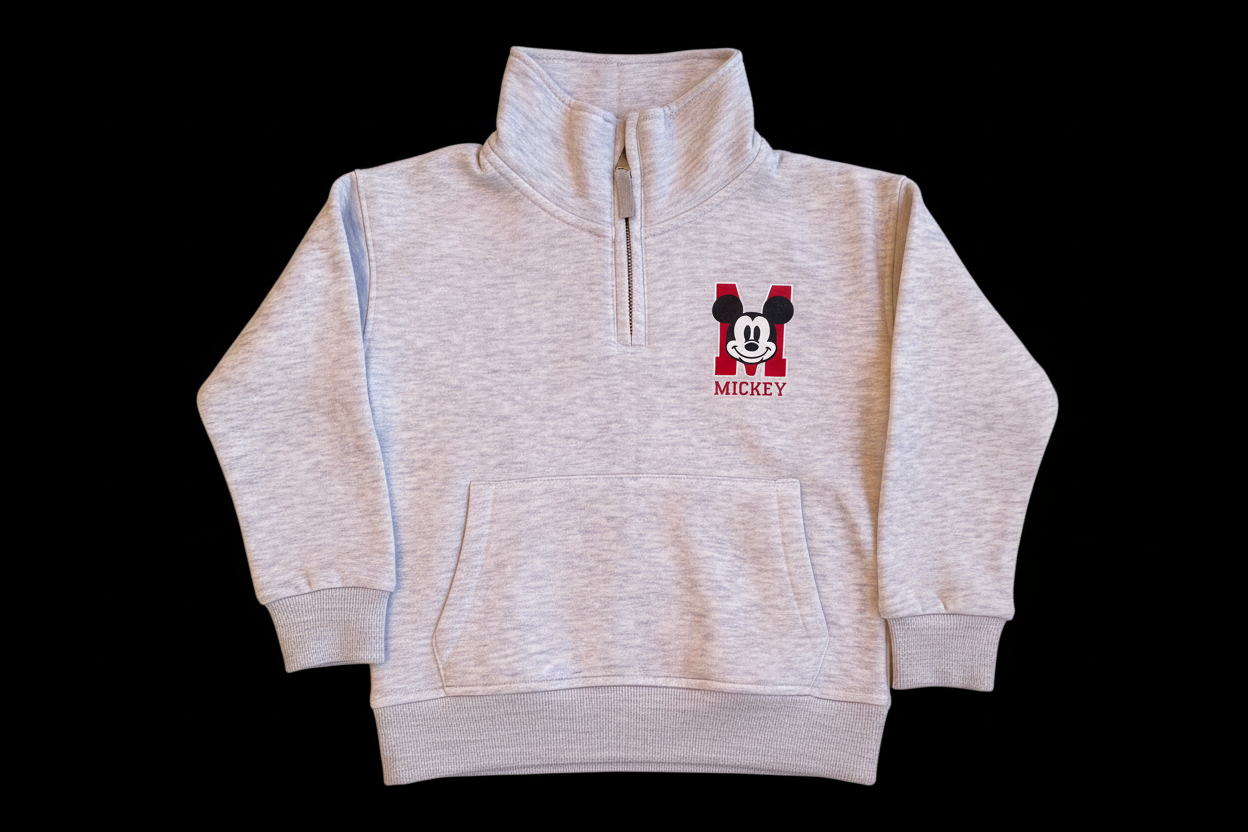 Mickey quarter zipper Hoodie