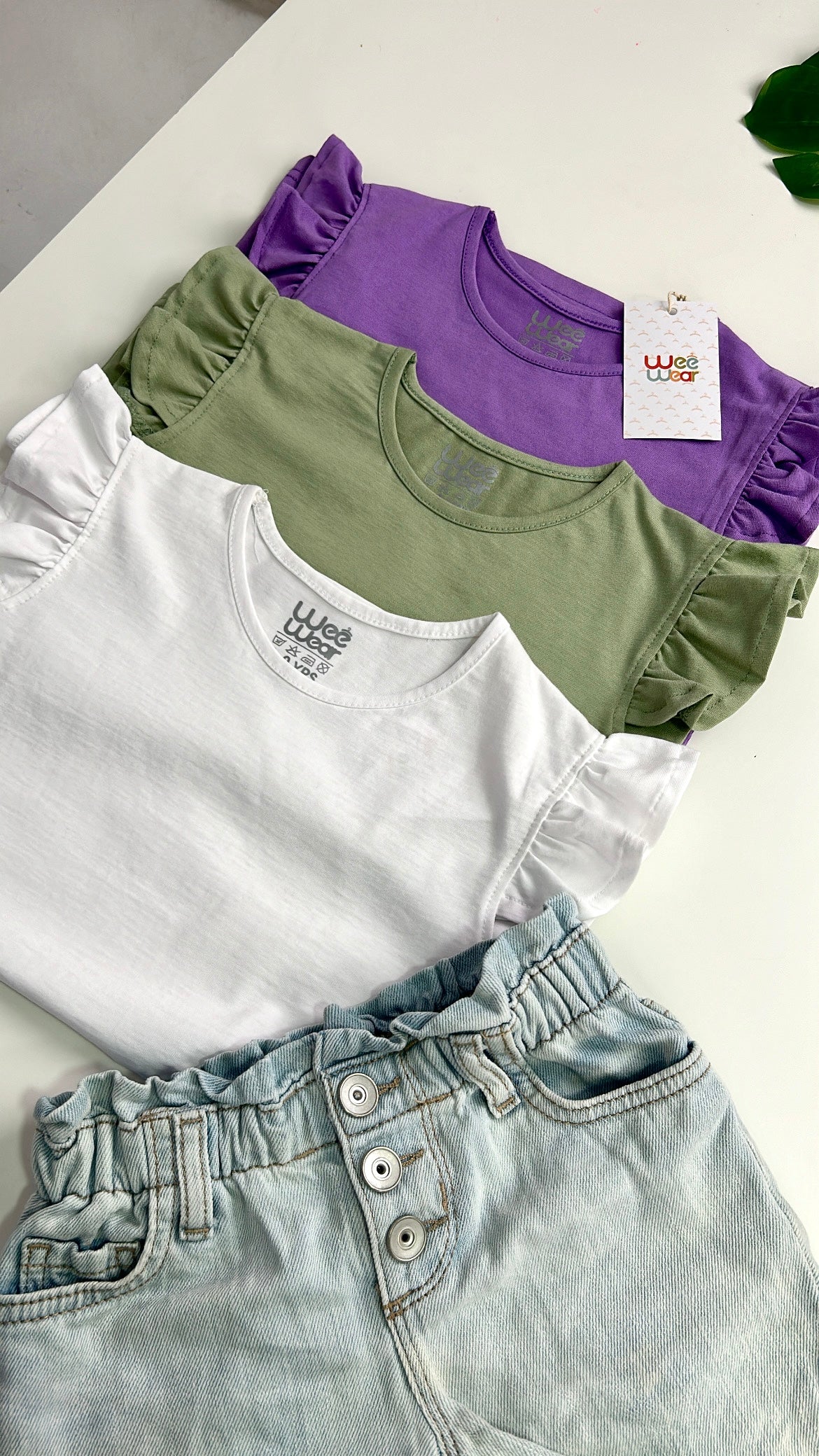 Ruffle top pack of 3 T-shirts