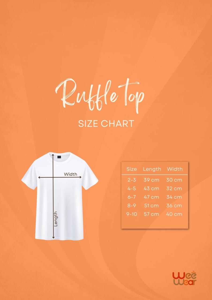 Ruffle top pack of 3 T-shirts
