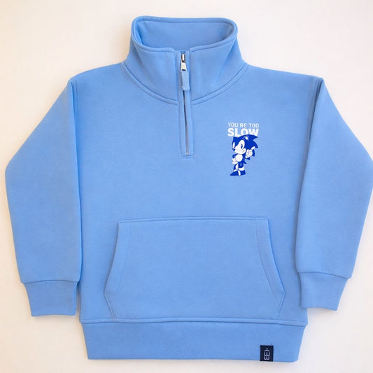 Sonic quarter zipper Hoodie