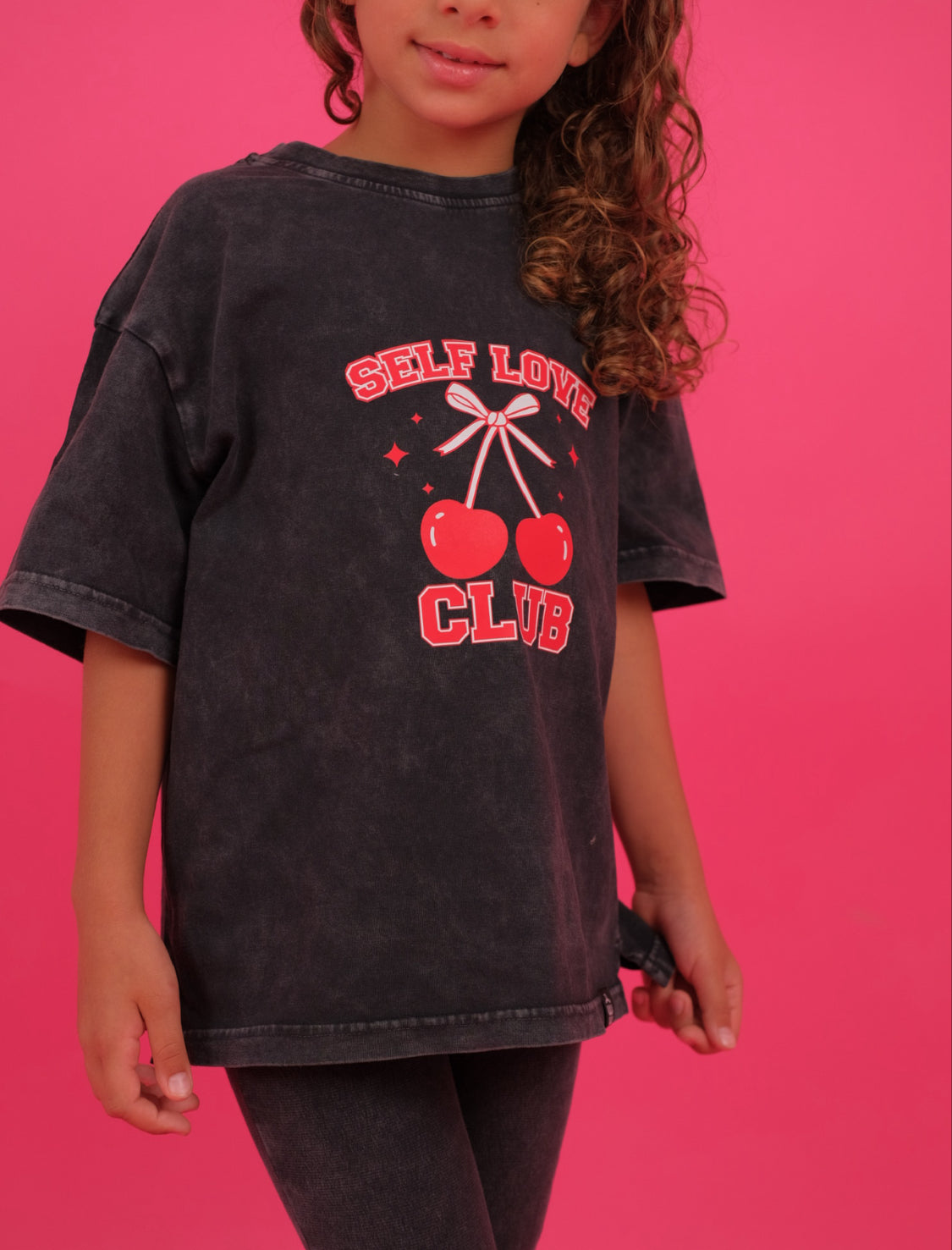 Acid Washed Self love Club Tshirt