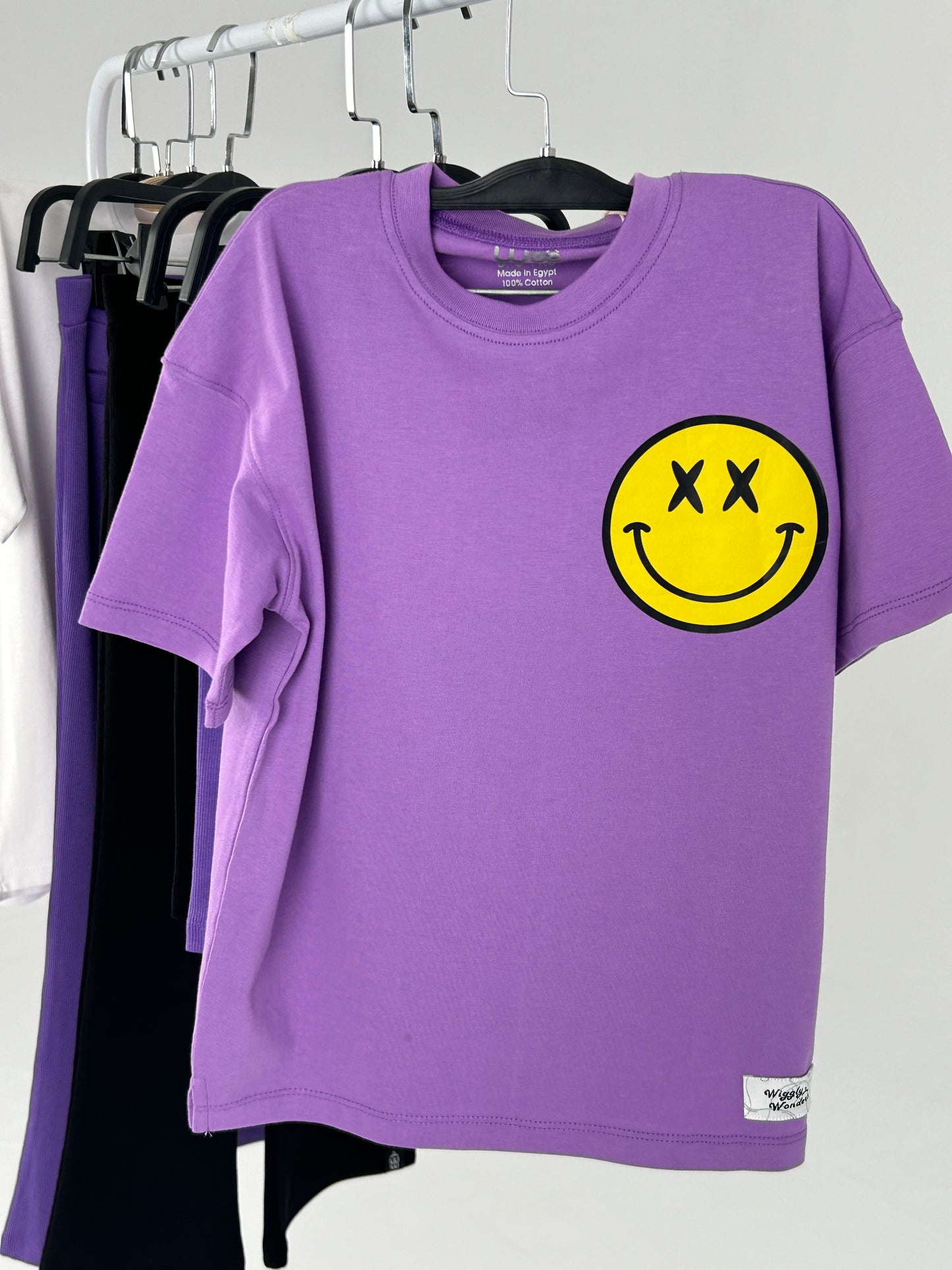 Purple T-shirt w/yellow Smiley face