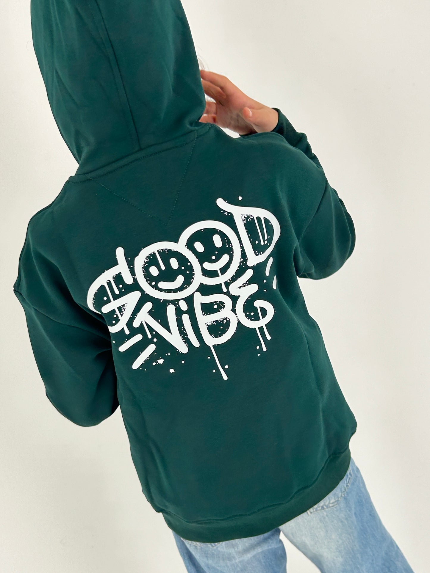 Green Good vibes Hoodie