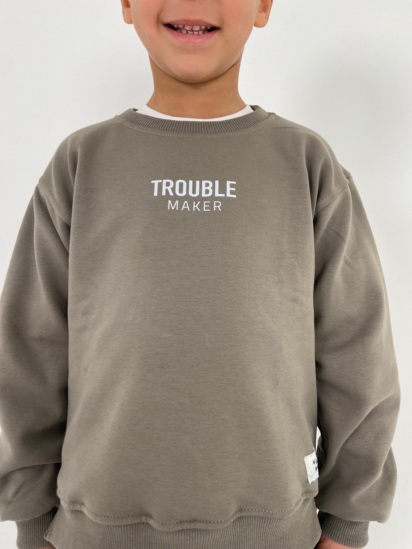 Olive Trouble Maker SweatShirt