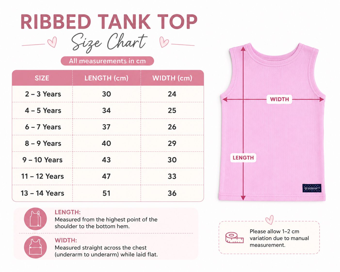Pink Ribbed Tank Top