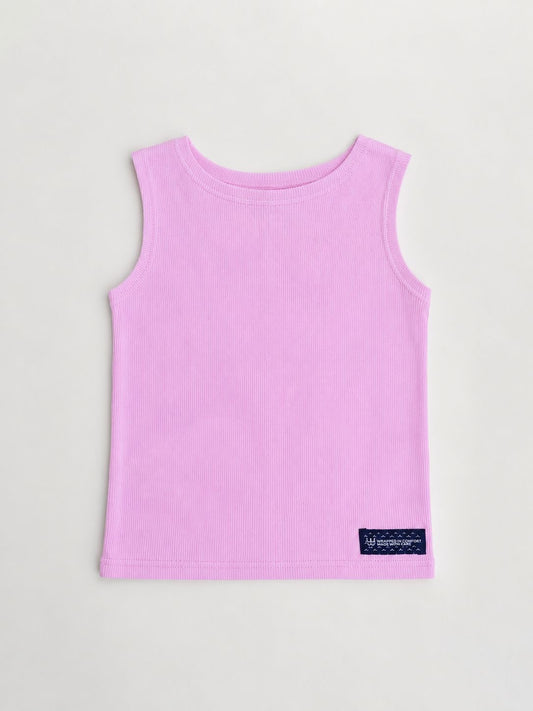 Pink Ribbed Tank Top