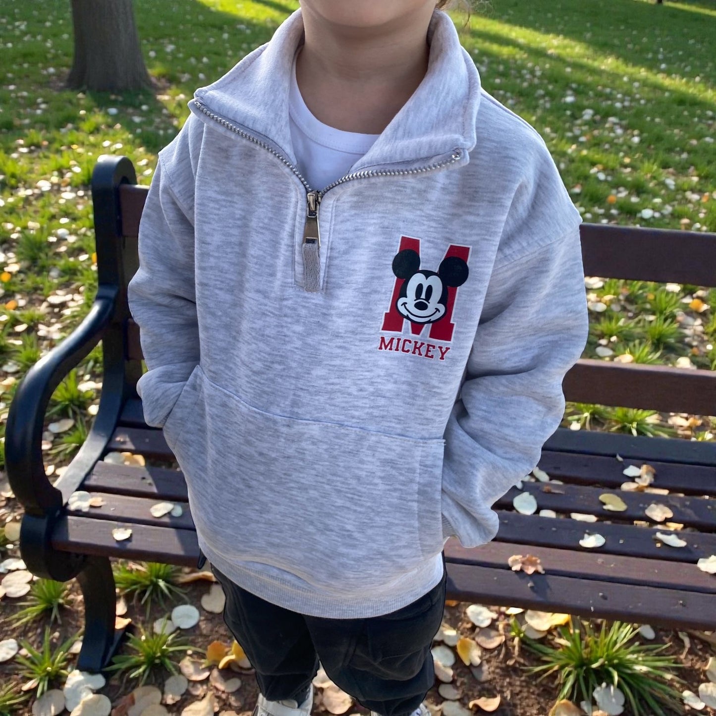 Mickey quarter zipper Hoodie
