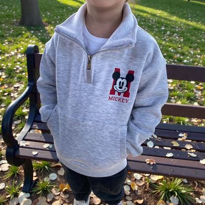 Mickey quarter zipper Hoodie