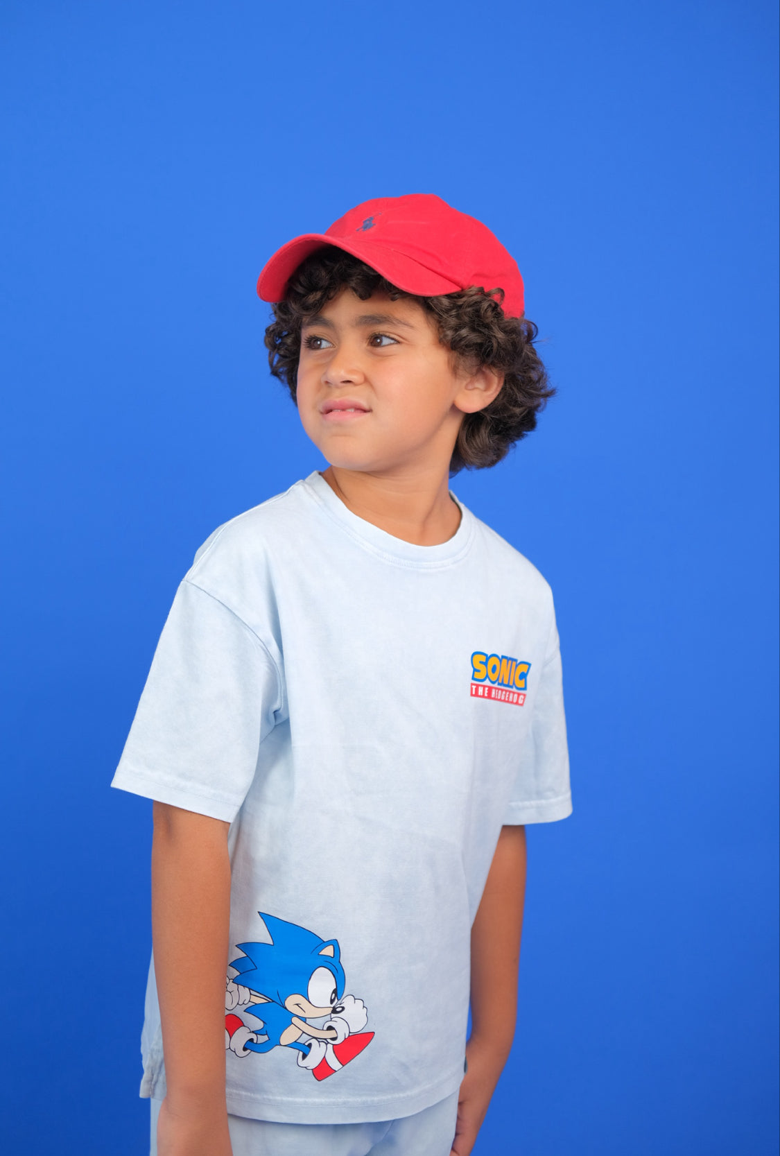 Baby blue acid washed Sonic Tshirt