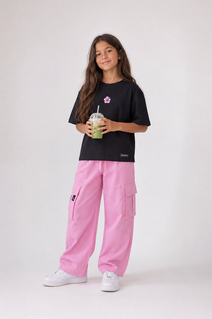 Hibiscus Boxy Fit Tshirt