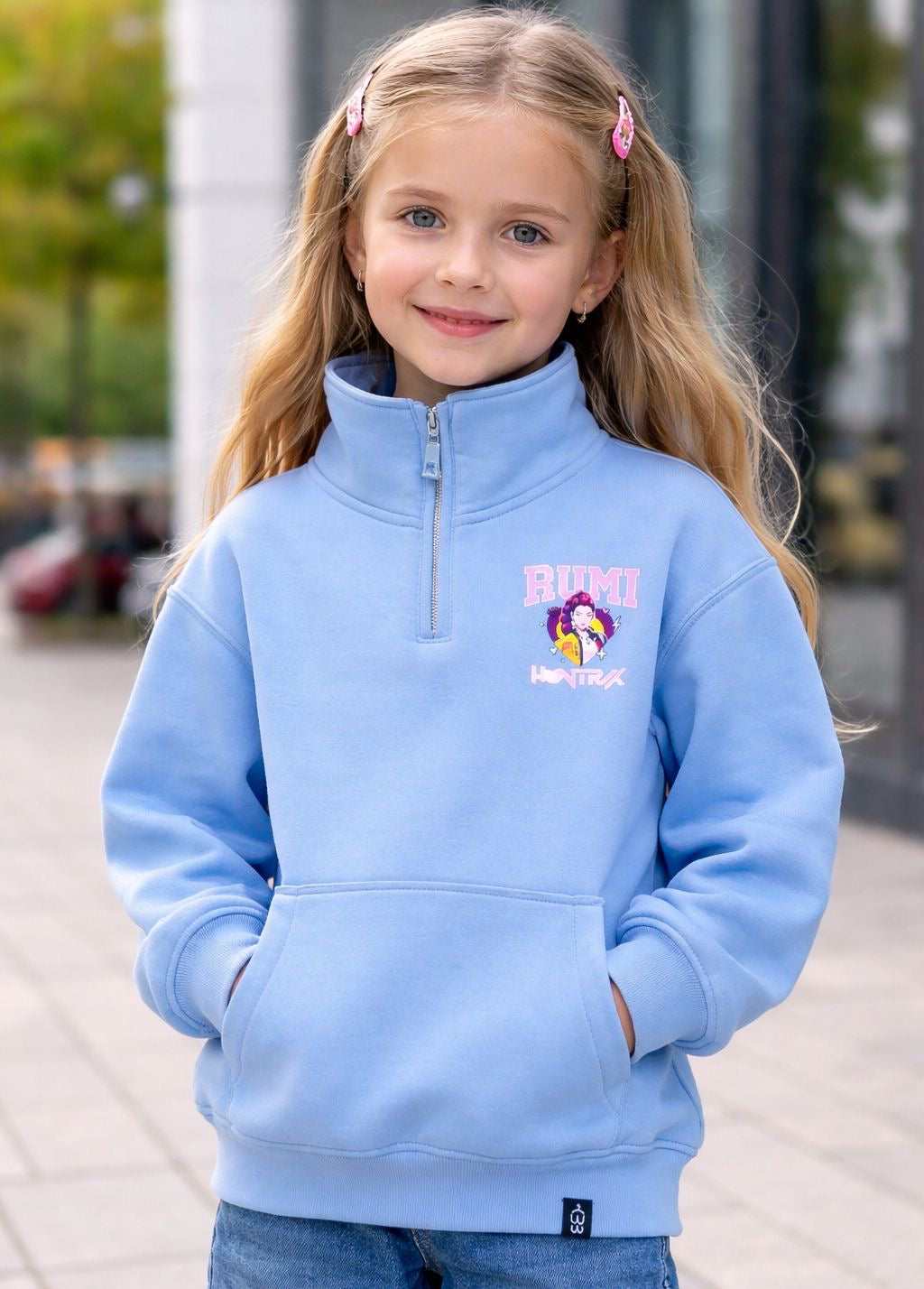 Rumi quarter zipper Hoodie