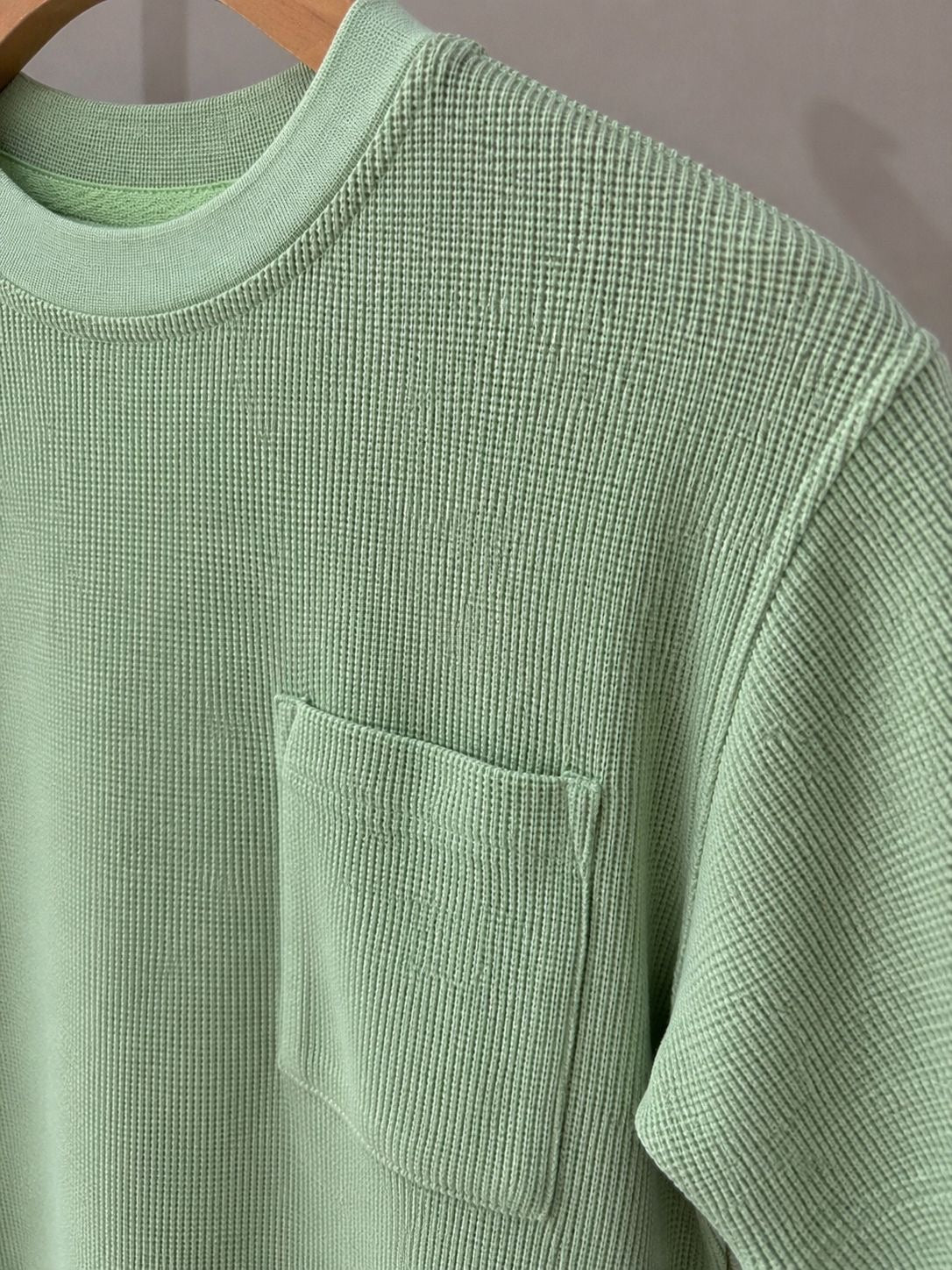 Mint Waffle Basic T-Shirt