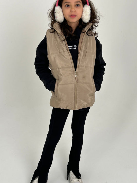 Beige Puffer vest