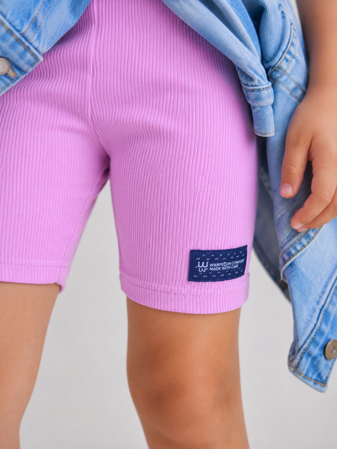 Pink Ribbed Biker Short
