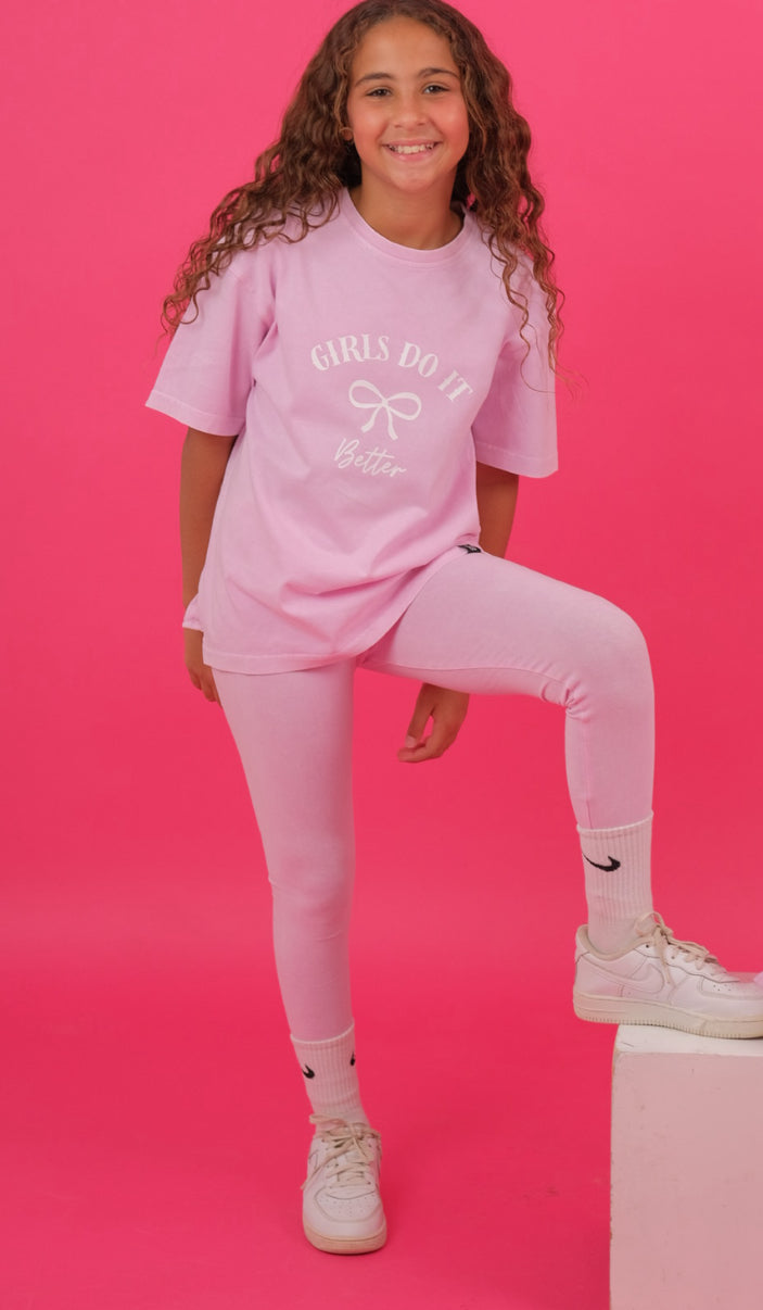 Pink Acid Washed legging