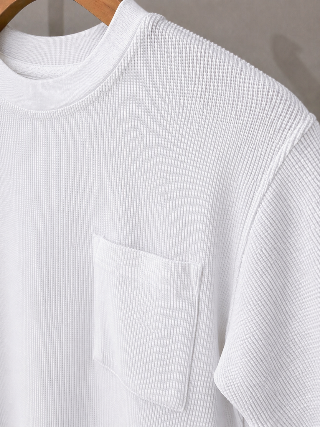 White Waffle Basic T-shirt