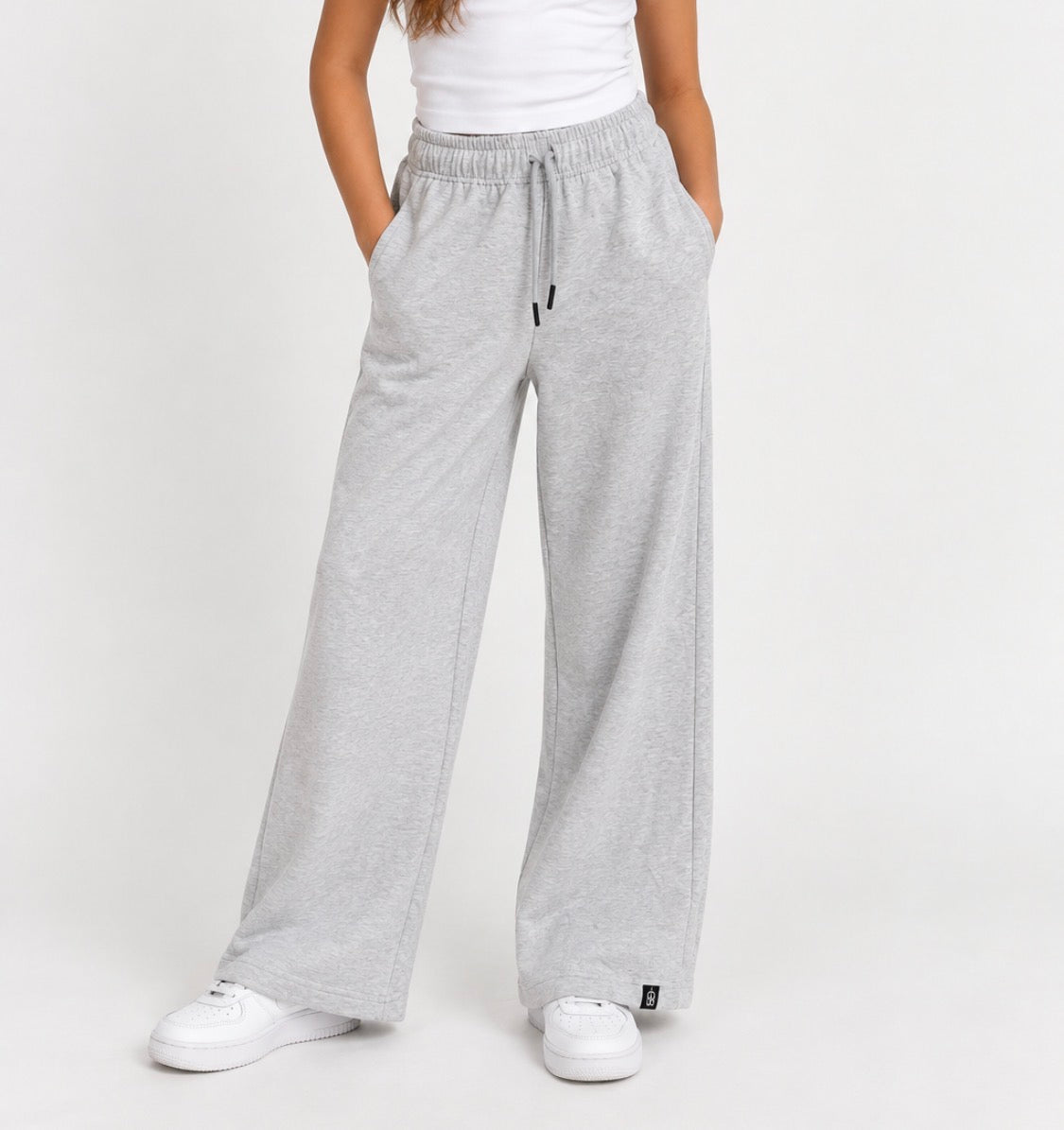 Light Grey wide leg sweatpants