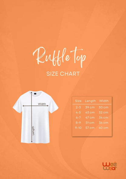 Ruffle top pack of 3 T-shirts