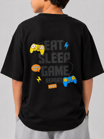 Black Game On Oversize Tshirt