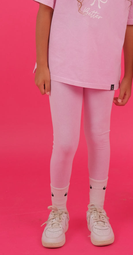 Pink Acid Washed legging