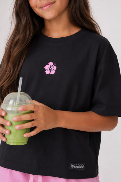 Hibiscus Boxy Fit Tshirt
