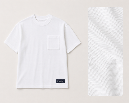 White Waffle Basic T-shirt