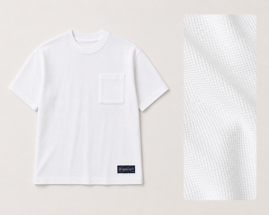 White Waffle Basic T-shirt