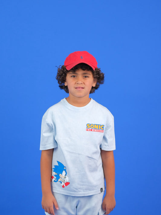 Baby blue acid washed Sonic Tshirt
