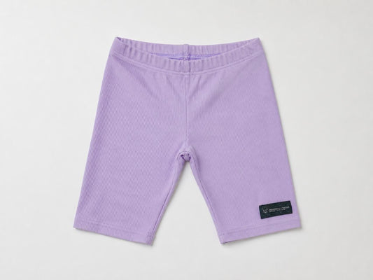 Lilac Ribbed Biker Short
