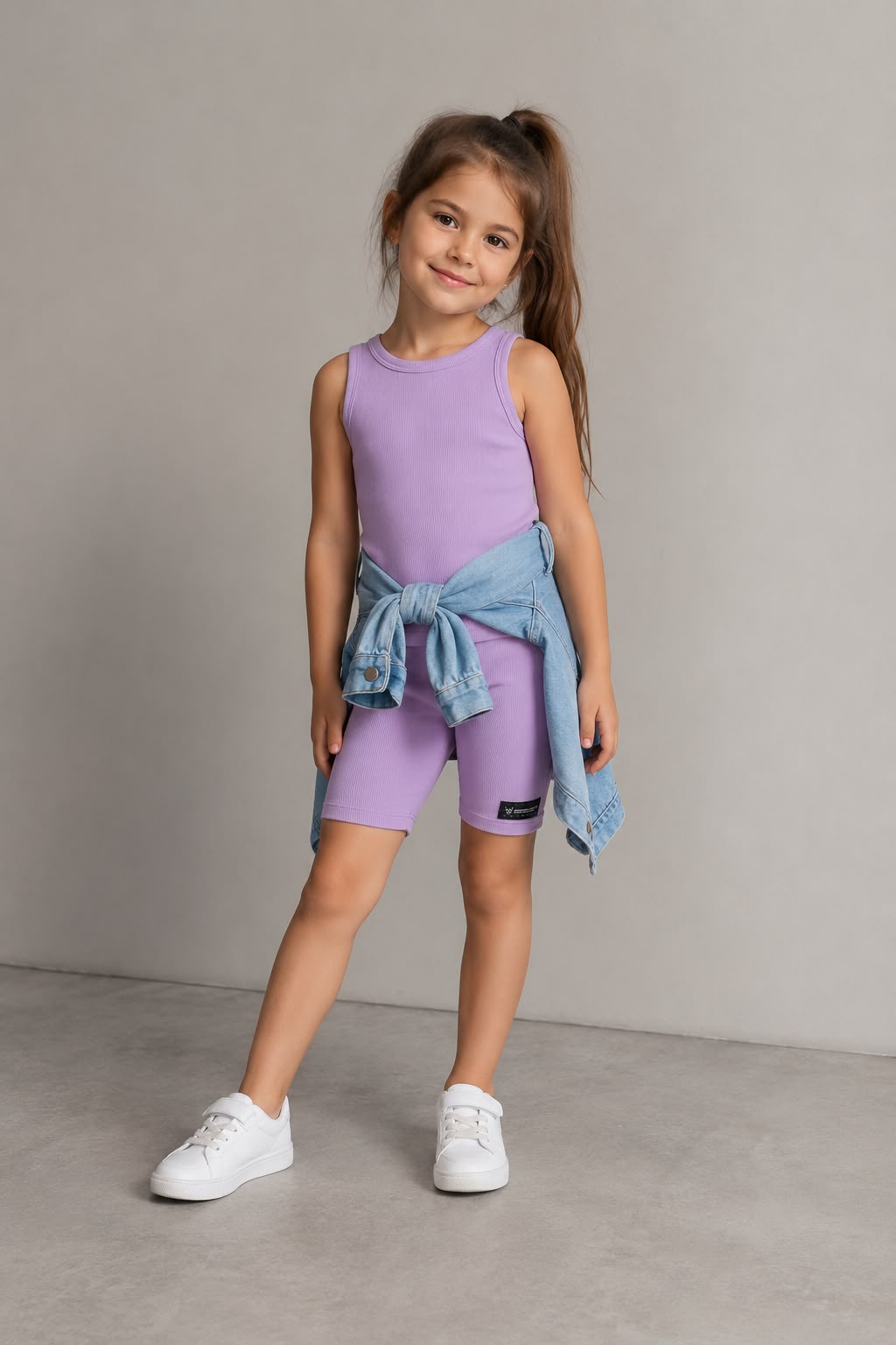 Lilac Ribbed Tank Top
