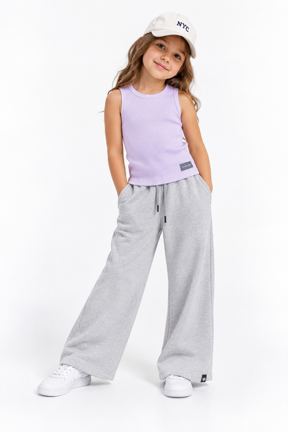 Light Grey wide leg sweatpants